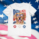 Search for 4th of july golden retriever Red white and blue