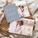 Search for dusty blue wedding thank you cards Typography
