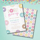 Search for donut grow up invitations Pastel colors