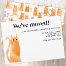 Search for cat moving announcement cards Change of address