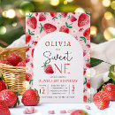 Search for berry sweet one 1st birthday invitations Strawberry party