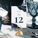 Search for navy and gold table cards White