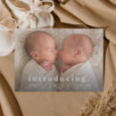 Search for twins birth announcement cards Simple