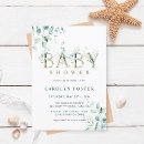 Search for botanical baby shower invitations Eucalyptus