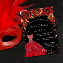 Search for masquerade sweet 16 invitations Black