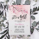 Search for cherry blossom baby shower invitations Floral