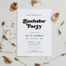 Search for stag party invitations Black and white