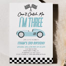 Search for blue race car invitations Boy