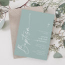 Search for green baptism invitations Modern