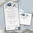 Search for slate blue wedding invitations Spring  unique chic peony