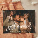 Search for minimalist wedding announcement cards We got married
