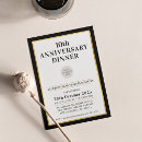 Search for anniversary party invitations Black and gold