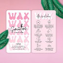 Search for waxing business cards Aftercare