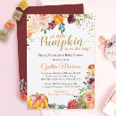 Search for little pumpkin on the way invitations Orange