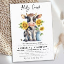 Search for cow baby girl shower invitations Rustic