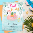 Search for cocktail pool party invitations Modern script brush signature