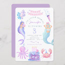 Search for mermaid birthday invitations Octopus