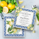 Search for blue and yellow bridal shower invitations Greenery
