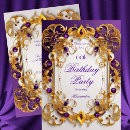 Search for purple white birthday invitations Elegant