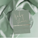 Search for rose gold baby shower invitations Green
