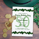 Search for irish birthday invitations Shamrocks