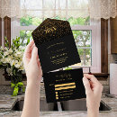 Search for rsvp birthday invitations Black and gold