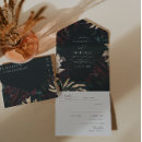 Search for black and purple wedding invitations Romantic dark dramatic floral