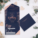 Search for rose wedding invitations Rose gold foil