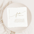 Search for gold and white wedding napkins Typography