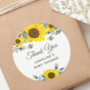 Search for bee baby shower stickers Sunflowers