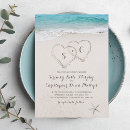 Search for heart wedding invitations Hearts in the sand