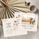 Search for wildflowers save the date postcards Simple modern