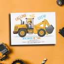 Search for bulldozer birthday invitations Construction party