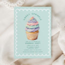 Search for cupcake baby shower invitations Pastel colors