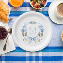 Search for monogram paper plates Grandmillennial