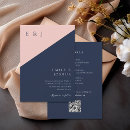Search for navy and blush wedding invitations Modern
