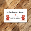 Search for teddy bear business cards Daycare
