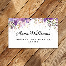 Search for purple flowers business cards Make up