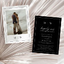 Search for happily ever after invitations Black and white