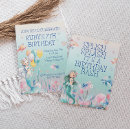 Search for ariel birthday invitations Ocean