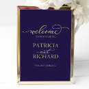 Search for navy blue gold welcome wedding signs Calligraphy
