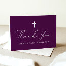 Search for purple thank you cards Christening