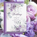 Search for purple floral wedding invitations Elegant