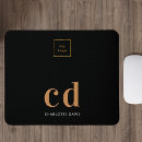 Search for business name mousepads Black and gold