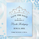 Search for winter wonderland save the date postcards Quinceanera