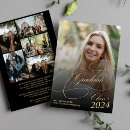 Search for photo collage graduation announcement cards black and gold