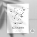 Search for before they say i do invitations Black and white