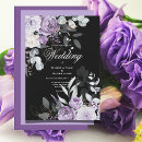 Search for black and purple wedding invitations Flowers