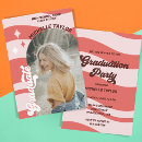 Search for retro graduation invitations Red