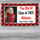 Search for red and black graduation banners College
